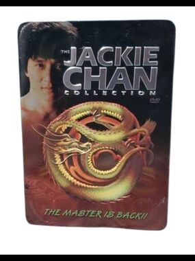 Jackie Chan Collection 5‑DVD Set MetalDragon Reptile-Themed Tin - Green and Gold